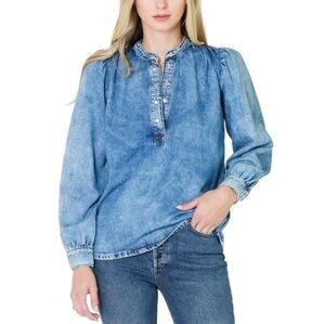 Ganni Blue Denim Top